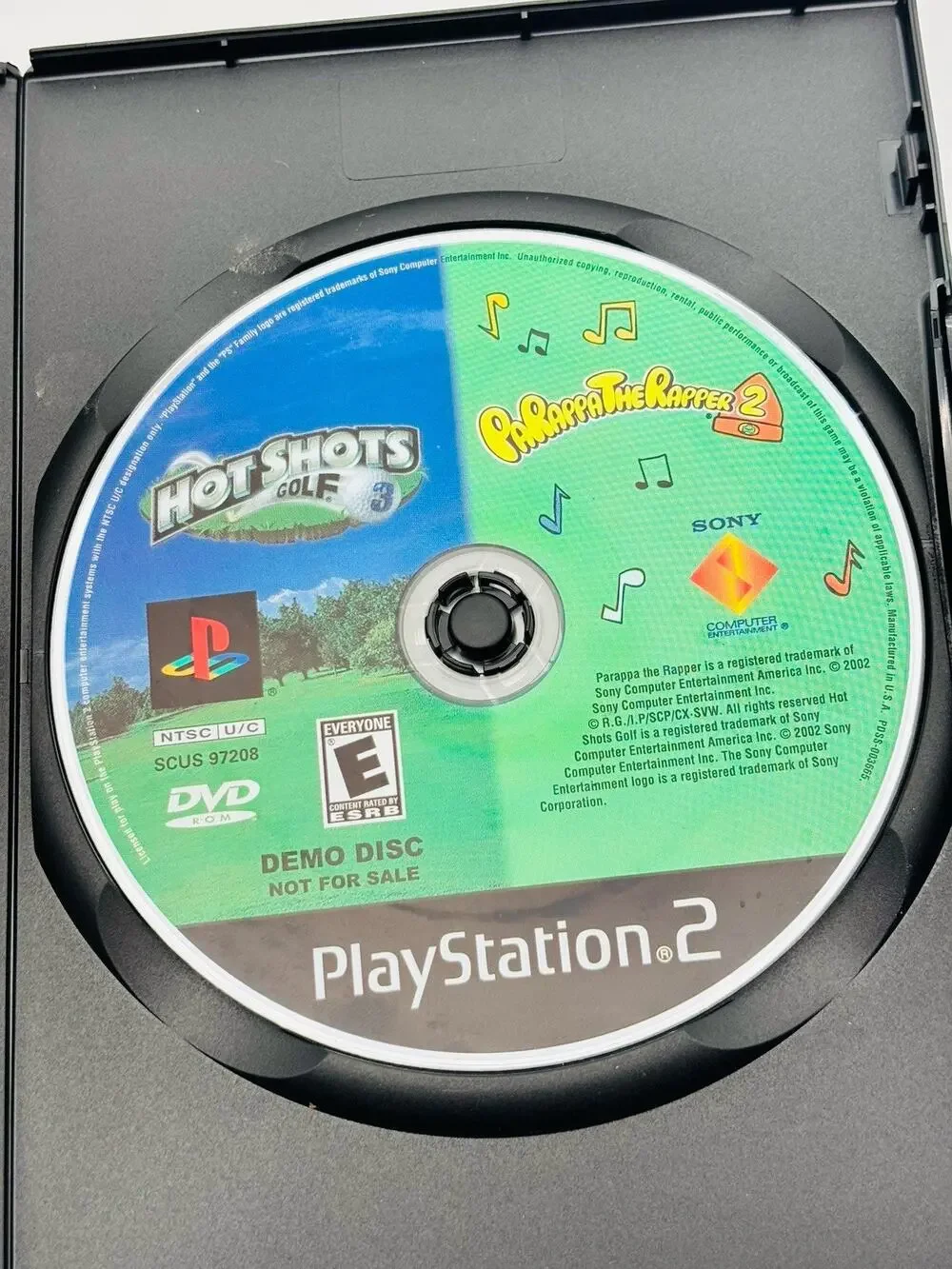 Sony PlayStation 2 PS2 Disc Only Hot Shots Golf 3 + PaRappa the Rapper 2 Demo VG